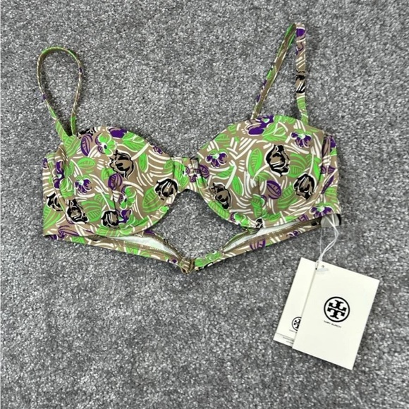🦋 NWT TORY BURCH. Flora Bikini Top M - Picture 3 of 8